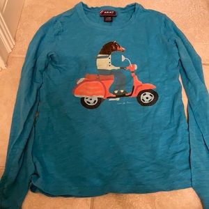 Ariat horse on a moped shirt